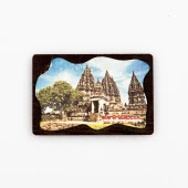 Endonezya Temalı Deri Magnet Ahşap Tabaka thumbnail 1