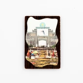 Kazakistan Temalı Deri Magnet Ahşap Tabaka thumbnail 1