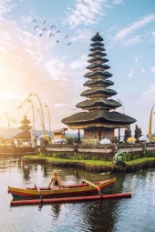 Endonezya Ulun Danu Fresco Magnet thumbnail 4