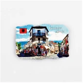 Arnavutluk Gjirokastra Temalı Fresco Magnet thumbnail 1