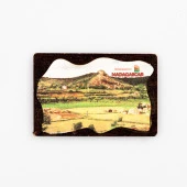 Madagaskar Temalı Deri Magnet Ahşap Tabaka thumbnail 1