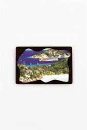 Seyşeller Temalı Deri Magnet Ahşap Tabaka thumbnail 2