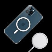 İphone 12 Pro Max Dayanıklı Manyetik Şeffaf Kılıf (MagSafe Uyumlu) - 6