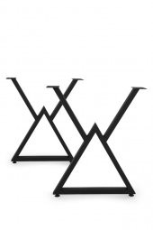 Yemek Çalışma Ofis Ahşap Kütük Masası Ayağı Üçgen Çapraz Ayak - 2