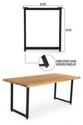 Yemek Çalışma Ofis Ahşap Kütük Masası Ayağı Dikdörtgen Ayak - 3