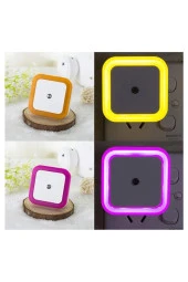 GECE LAMBASI MERCEKLİ GECE LAMBASI KARE SENSÖRLÜ GECE LAMBASI PEMBE  GECE LAMBASI ALİTECH-2 - 1
