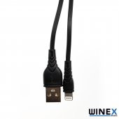 Winex CA60 USBA to Lightning Hızlı Data ve Şarj Kablosu 3A Siyah - 2