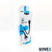 Winex CA60 USBA to Lightning Hızlı Data ve Şarj Kablosu 3A Siyah - 3