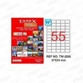 Tanex TW-2055, 37x24 mm Laser Etiket - 1