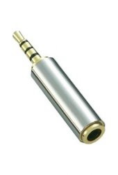 2.5mm Erkek 3.5mm Dişi 4 boğum 3 çizgi kulaklıklı mikrofon çevici - 1