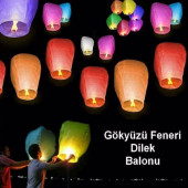 DİLEK FENERİ UÇAN BALON GÖKYÜZÜ FENERİ 10 ADET - 1