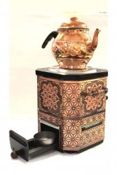 Ürünpazarı Nostaljik Jelli Bakır Çay Semaveri-DEMLİKSİZ - 3