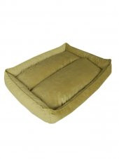 Yıkanabilir Kumaş Konforlu Kedi Köpek Yatağı Sarı Medium 65x45 - 1