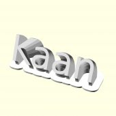 Kaan Kaan Kişiye İsime İsme Özel Üretim Masaüstü İsimlik Sevgiliye Eşe Hediyelik Masa Üstü İsimliği Sümen Ofis Hediyesi Dekoratif Organik Plastik - 1