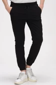 Erkek Slim Fit Paçası ve Beli Lastikli Pamuklu Jogger Pantolon - 1