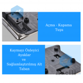 All Avcill 40 Kg Şarjlı Elektronik Dijital Hassas Mutfak Manav Bakkal Kasap Terazisi Çukur Kefeli - 5