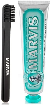Marvis Anise Mint Beyazlatıcı Diş Macunu 85 ml ve Marvis Black Orta Sert Diş Fırçası - 1