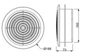 Afs 150 188 X Q 150 Mm Sinek Telli Yuvarlak Anemostad Raksan Duvar Tavan Ezgzoz Basma Uygun Agmair Agm Havalandırma - 2