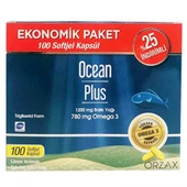 Orzax Ocean Plus Limon Aromalı Takviye Edici 100 Kapsül | Ekonomik Paket - 1