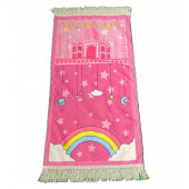 Gökkuşağı Çocuk Seccadesi - Pembe - 1