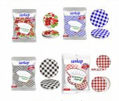 Sarkap 3 Paket 10lu Hijyenik Poşetli Kavanoz Kapağı Seti 82 mm KARIŞIK GÖNDERİM - 3