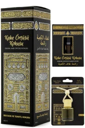 Kabe Örtüsü Kokusu 400ml - Kabe Örtüsü Kokusu 8Ml Araba Kokusu Cam Şişe - Kabe Örtüsü Alkolsüz Esans 3Ml thumbnail 1
