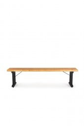 180x32 Doğal Ahşap Kütük Ağaç Bench Bank 3 Kollu Mızrak Ayak - 3