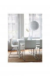 IKEA Regolit Abajur Başlığı Beyaz, 45 Cm, Kağıt Avize Başlığı - 3