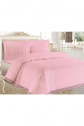Roza Çift Kişilik Kapitoneli Yatak Örtüsü Pudra thumbnail 6