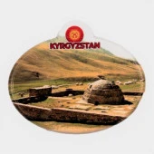 Kırgızistan Taş Rabat Kervansarayı Oval Magnet thumbnail 1
