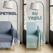 Pamuklu Organik Buldan Kolları Örten Battal Boy Koltuk Örtüsü 180x300cm - 4
