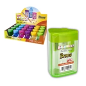 Üçgen Kalemtraş 2 Bıçaklı 1 Adet Renkli Brons Kalemtraş Üçgen 1 Adet - 2