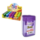 Üçgen Kalemtraş 2 Bıçaklı 1 Adet Renkli Brons Kalemtraş Üçgen 1 Adet - 1