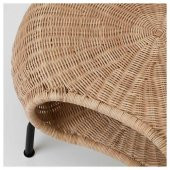 Tabure Sehpa Rattan Antrasit El Yapımı Y-36 cm X Ç-62 cm  Meridyendukkan IKEA - 5