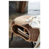 Tabure Sehpa Rattan Antrasit El Yapımı Y-36 cm X Ç-62 cm  Meridyendukkan IKEA - 7