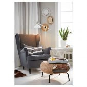 Tabure Sehpa Rattan Antrasit El Yapımı Y-36 cm X Ç-62 cm  Meridyendukkan IKEA - 9