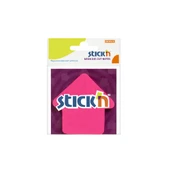 Stickn Die-cut Notes Yapışkanlı Not Kağıdı - Neon Pembe Ok - 1
