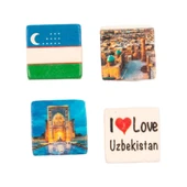 Özbekistan Temalı Dörtlü Taş Magnet thumbnail 2