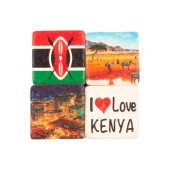 Kenya Temalı Dörtlü Taş Magnet thumbnail 1