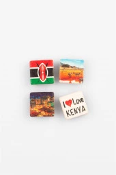Kenya Temalı Dörtlü Taş Magnet thumbnail 5