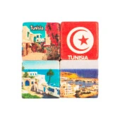 Tunus Temalı Dörtlü Taş Magnet thumbnail 1