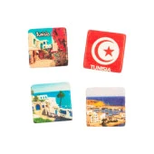 Tunus Temalı Dörtlü Taş Magnet thumbnail 2
