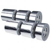 7.5 Cm 30 Micron 40 Metre AFS Düz Alutape Alüminyum Folyo Bant Isıtma Soğutma İklimlendirme İzolasyon Uygulama AGMair Agm Havalandırma - 1