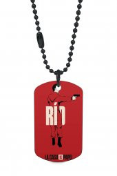La Casa De Papel Rio Siyah Renk Künye / Kolye DFT4812 - 1