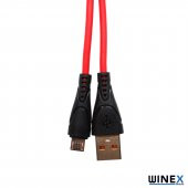 Winex CA30 USBA to Micro Hızlı Data ve Şarj Kablosu 2.4A Kırmızı - 2