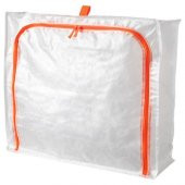 Saklama Kutusu,Hurç IKEA Fermuarlı 55x49x19 cm Beyaz -Turuncu Renk Dolap İçi Düzenleyiciler,Hurç - 1