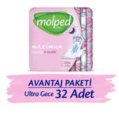 MOLPED ULTRA HİJYENİK PED GECE AVANTAJ PAKETİ 32 ADET - 1