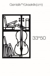 Çello Viyolonsel Keman Müzik Aleti Müzisyen Ahşap Tablo Duvar Dekoru - 5