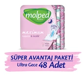 MOLPED ULTRA HİJYENİK PED GECE SÜPER AVANTAJ PAKETİ 48 ADET - 1