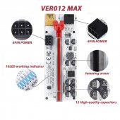 Ver012 MAX Plus PCI-EX 1x to 16x Çevirici USB 3.0 Riser Kablo (Ver 12 MAX) ** - 2